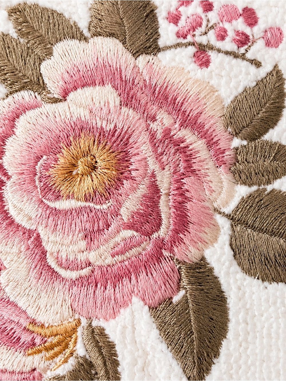 Primrose XL Hair Turban Luxury Plush Microfiber Hair Wrap – Floral Embroidered - Picture 5 of 6